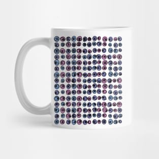 Purple Blue Eyes Modern Decorative Abstract Mosaic Dots Pattern Mug